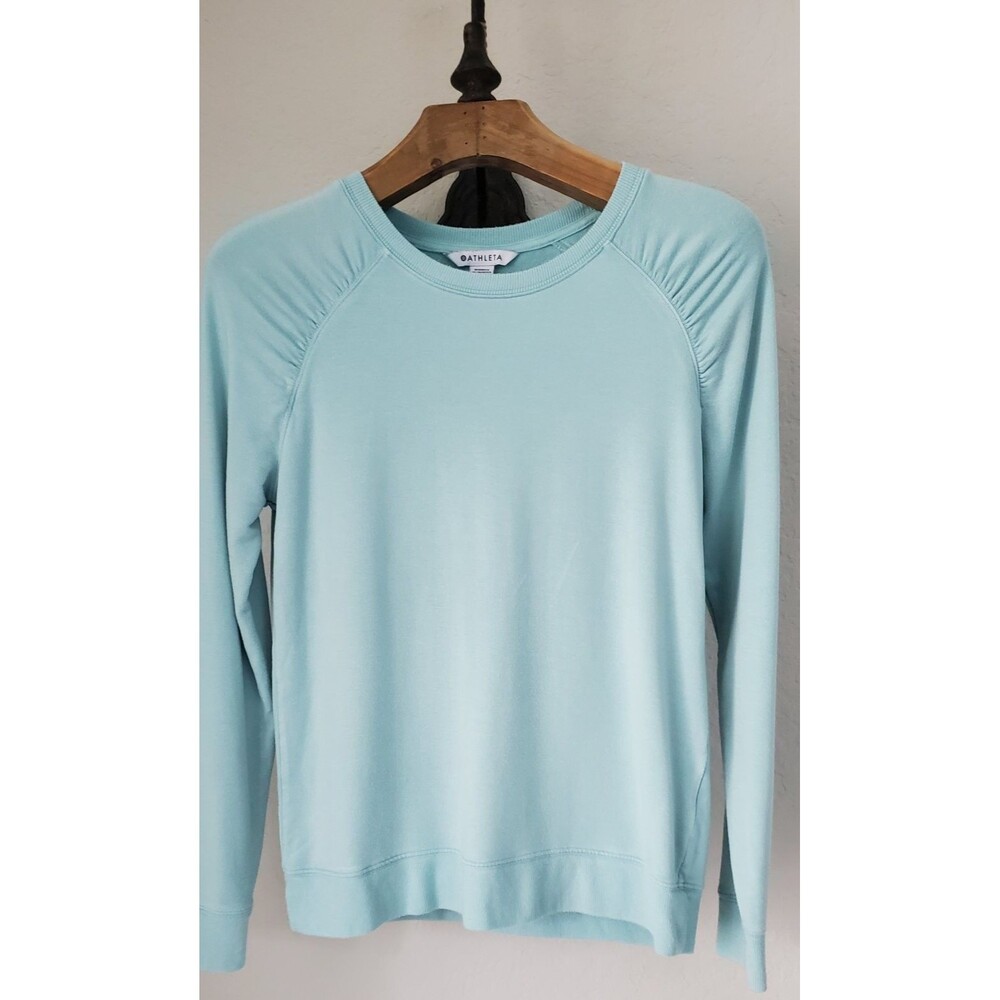 Athleta pacific mindset soft breathable lightweight mint sweatshirt size S